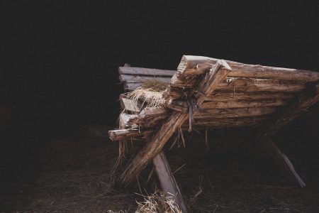 A wooden manger
